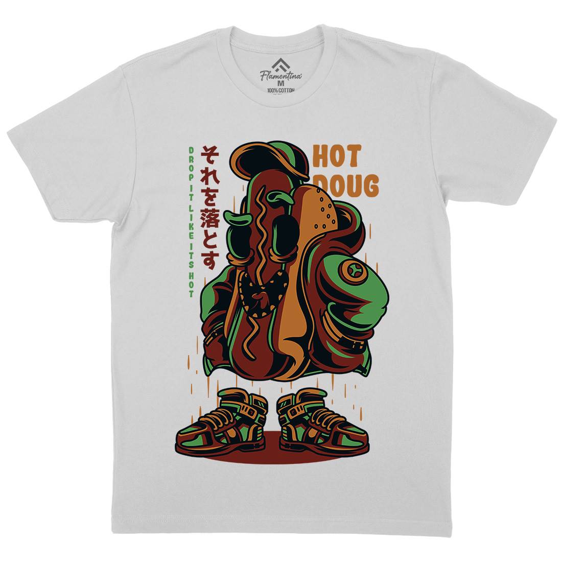 Hot Dough Mens Crew Neck T-Shirt Food D615