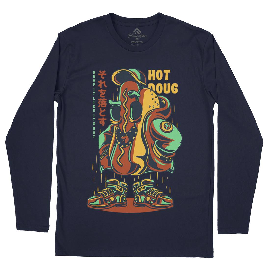 Hot Dough Mens Long Sleeve T-Shirt Food D615