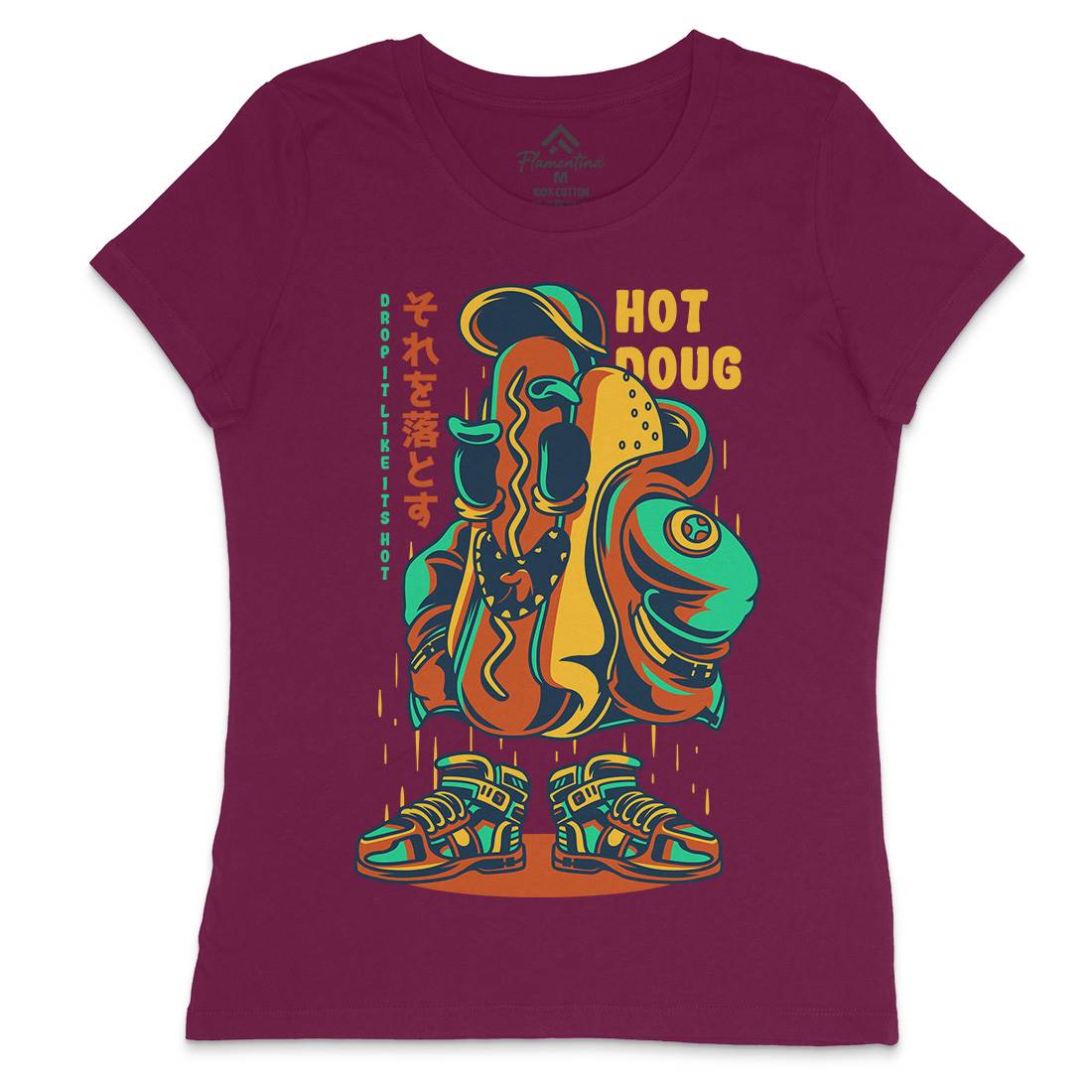 Hot Dough Womens Crew Neck T-Shirt Food D615