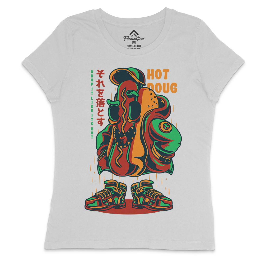 Hot Dough Womens Crew Neck T-Shirt Food D615