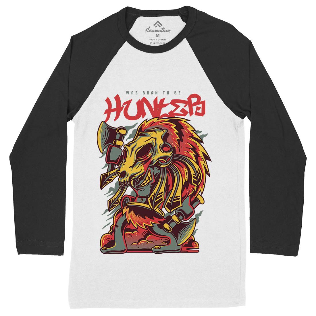 Hunter Mens Long Sleeve Baseball T-Shirt Horror D616