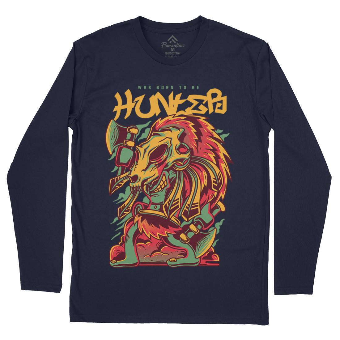 Hunter Mens Long Sleeve T-Shirt Horror D616