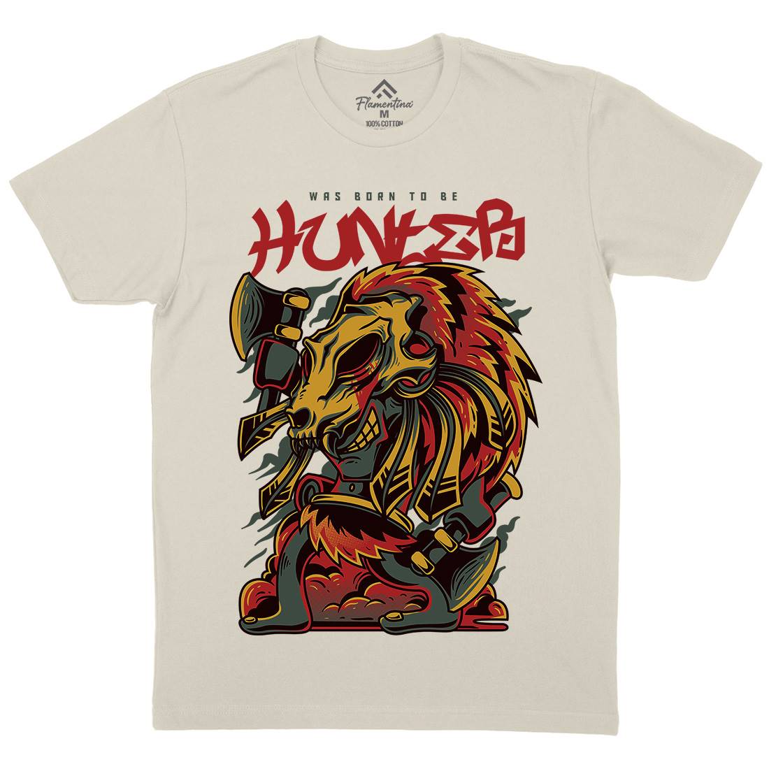 Hunter Mens Organic Crew Neck T-Shirt Horror D616