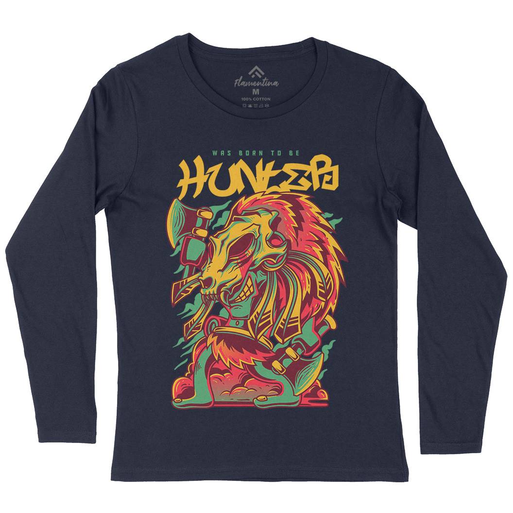 Hunter Womens Long Sleeve T-Shirt Horror D616