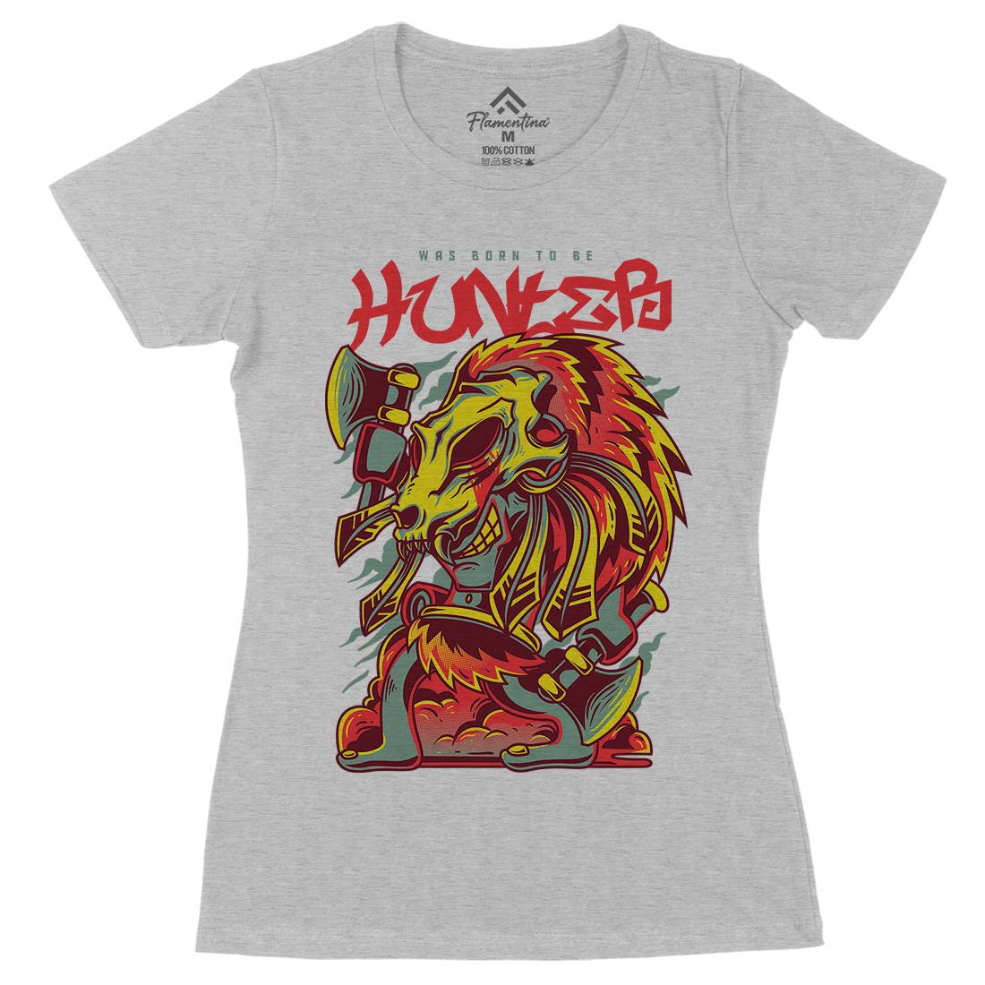 Hunter Womens Organic Crew Neck T-Shirt Horror D616