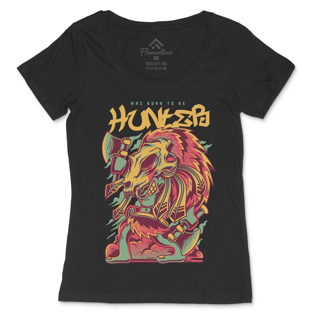 Hunter Womens Scoop Neck T-Shirt Horror D616