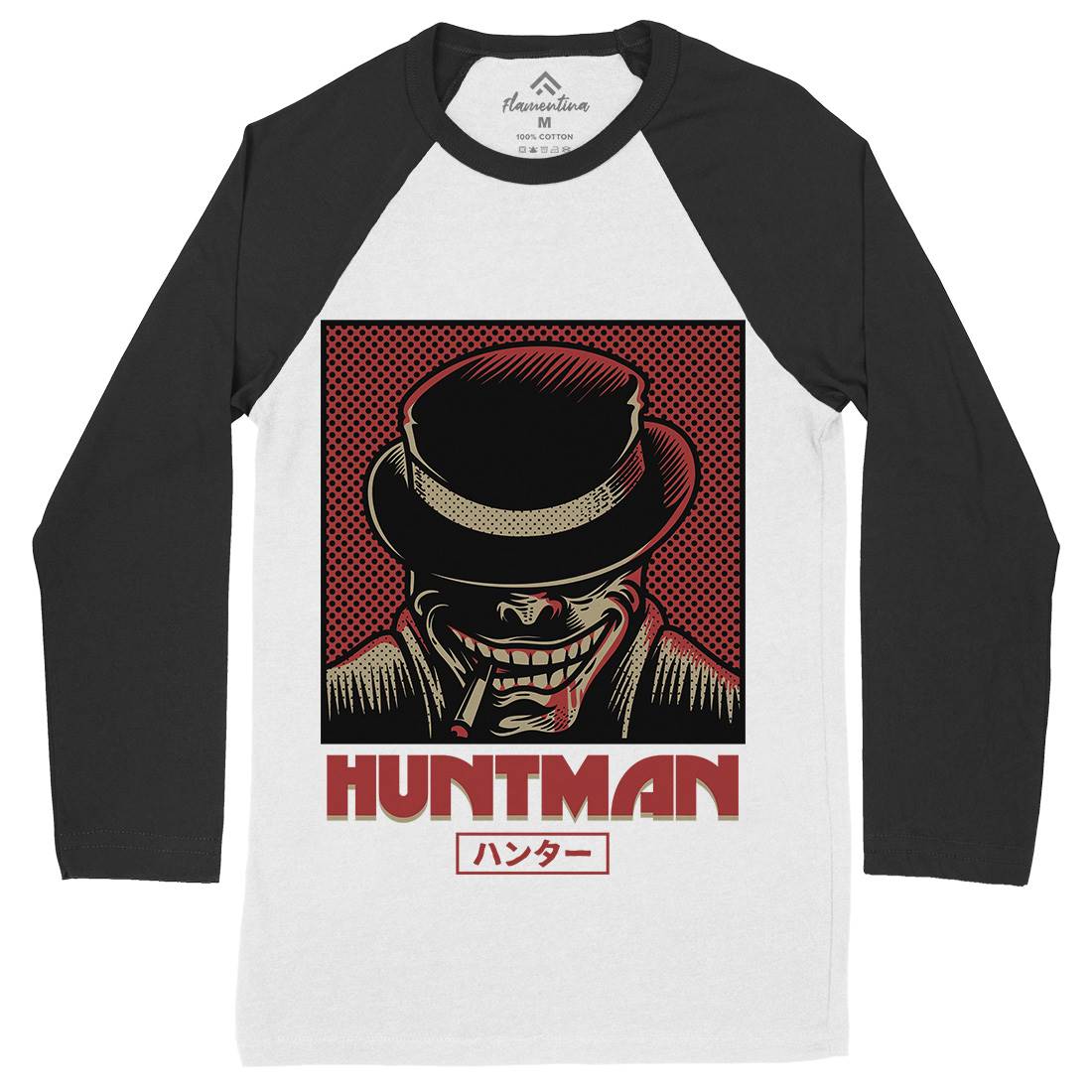 Huntsman Mens Long Sleeve Baseball T-Shirt Horror D617