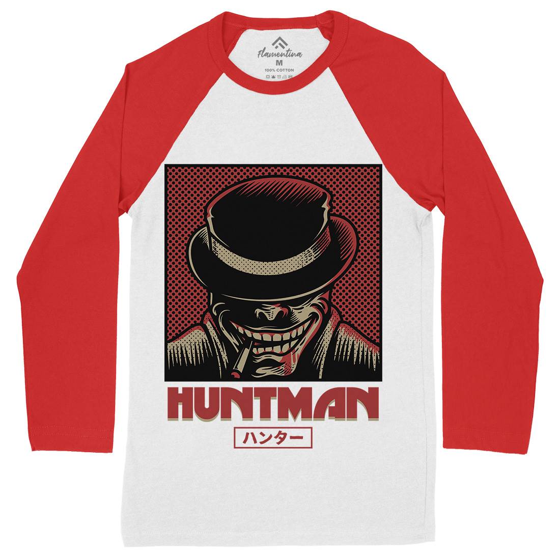 Huntsman Mens Long Sleeve Baseball T-Shirt Horror D617