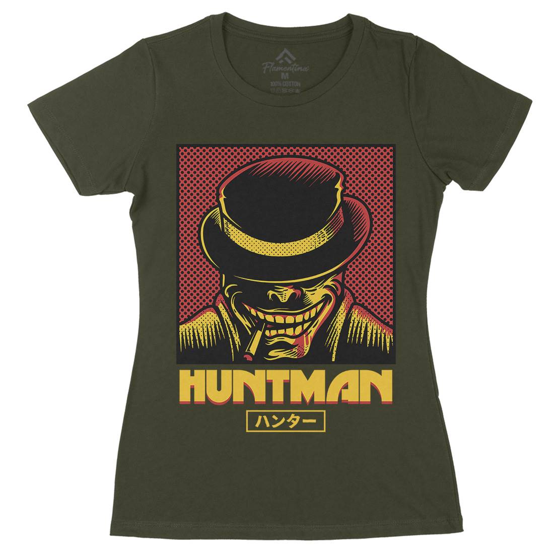 Huntsman Womens Organic Crew Neck T-Shirt Horror D617