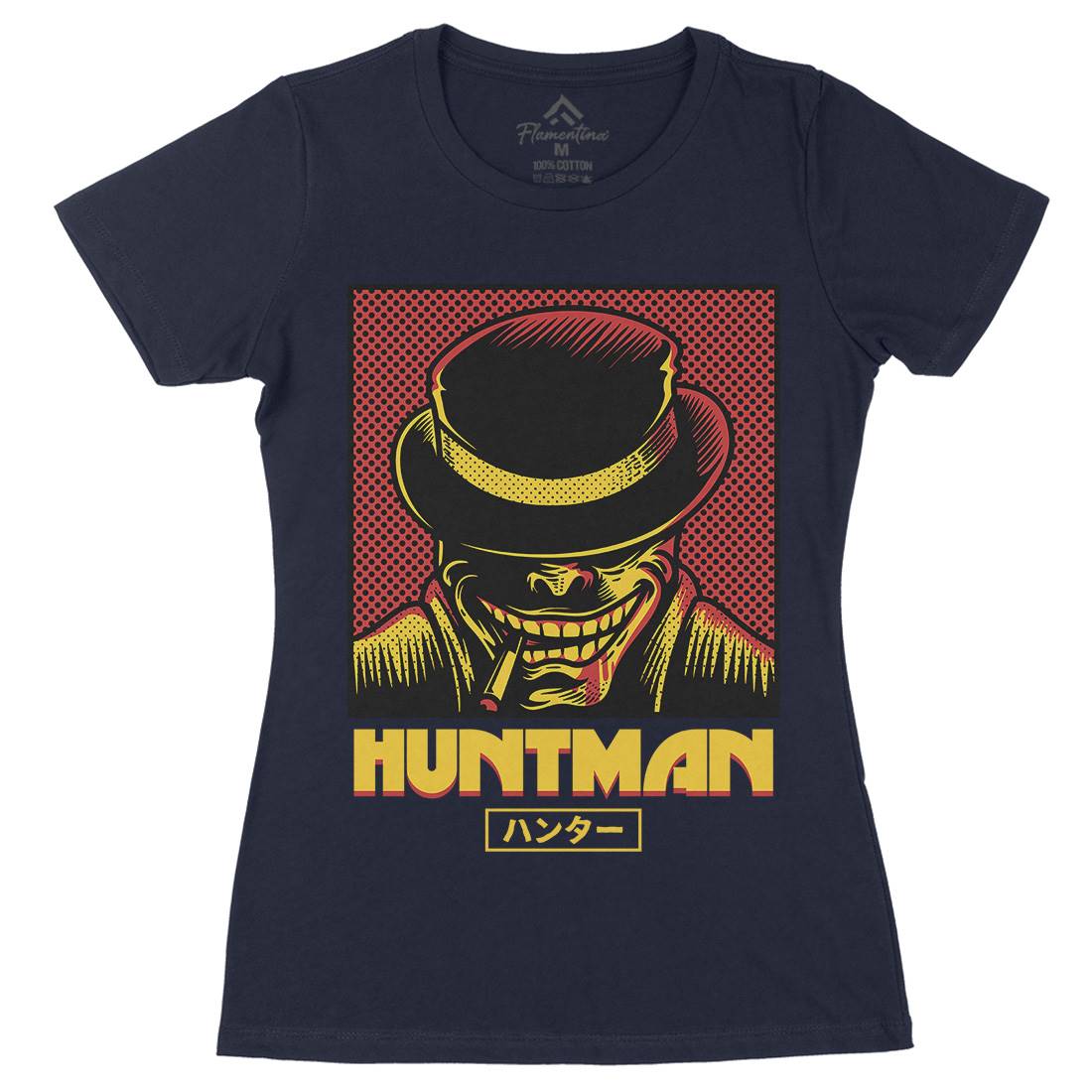 Huntsman Womens Organic Crew Neck T-Shirt Horror D617