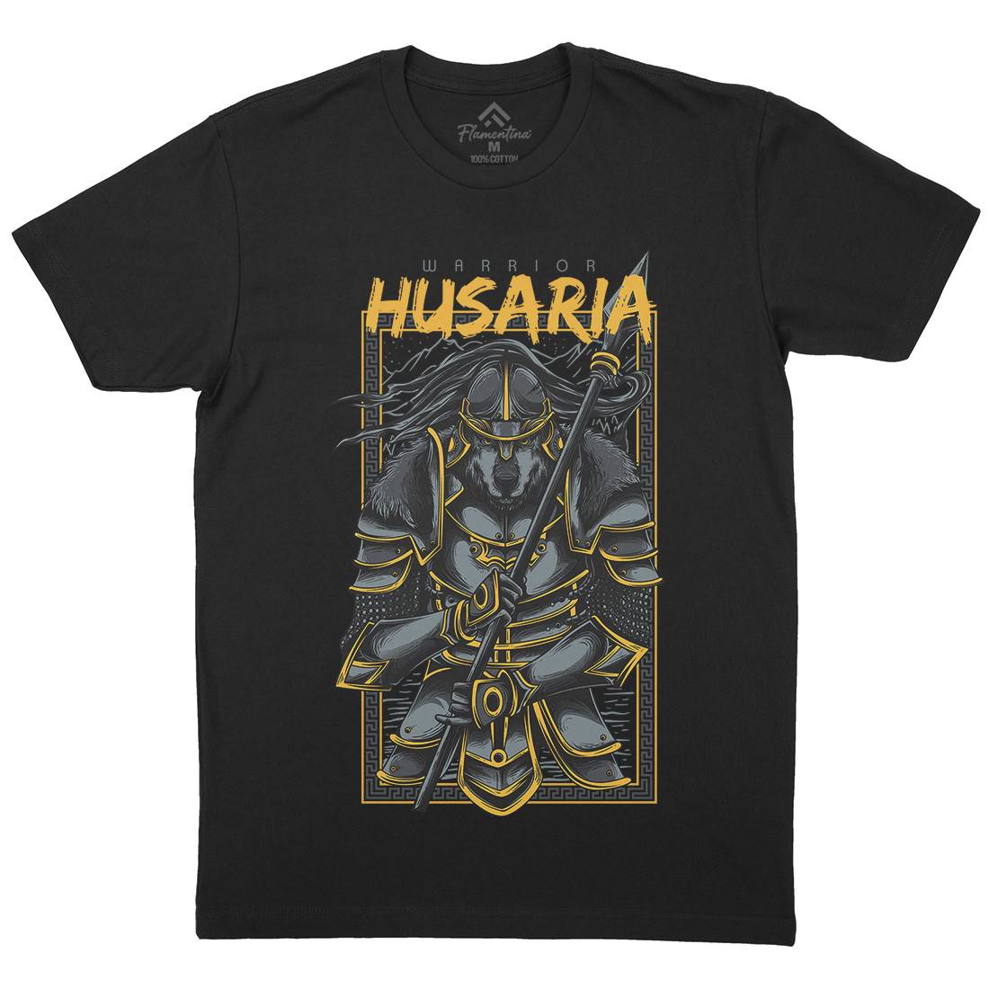 Husaria Mens Crew Neck T-Shirt Warriors D618