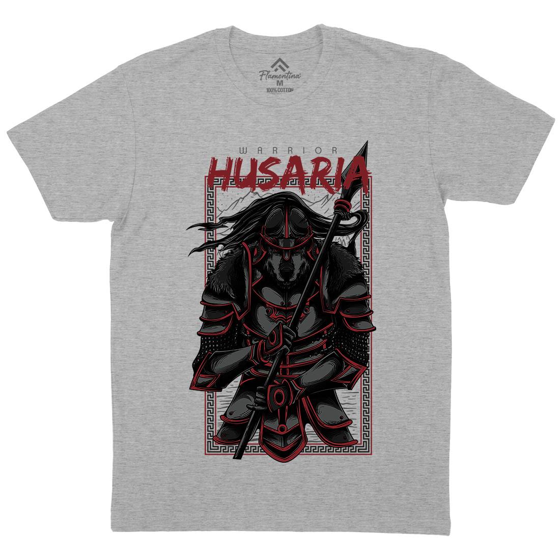 Husaria Mens Organic Crew Neck T-Shirt Warriors D618