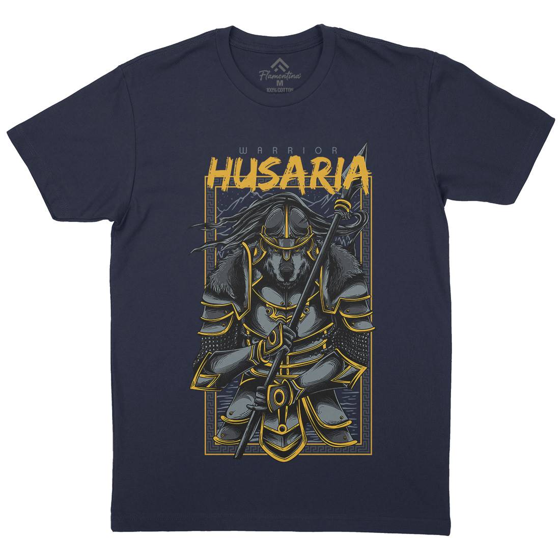 Husaria Mens Crew Neck T-Shirt Warriors D618