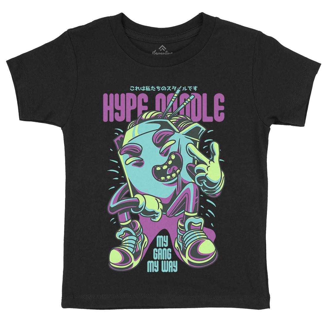 Hype Noodle Kids Organic Crew Neck T-Shirt Food D619