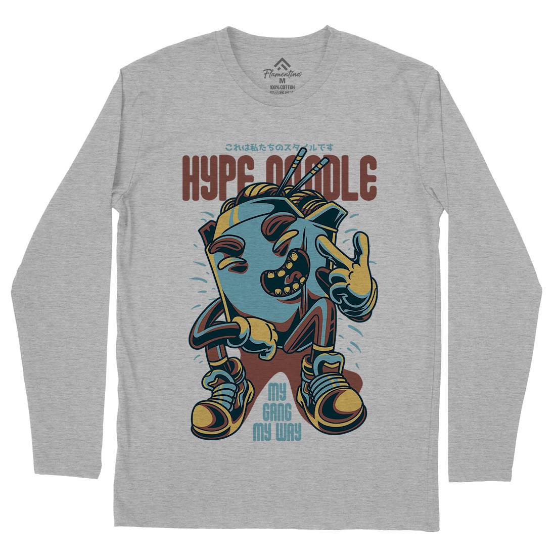 Hype Noodle Mens Long Sleeve T-Shirt Food D619