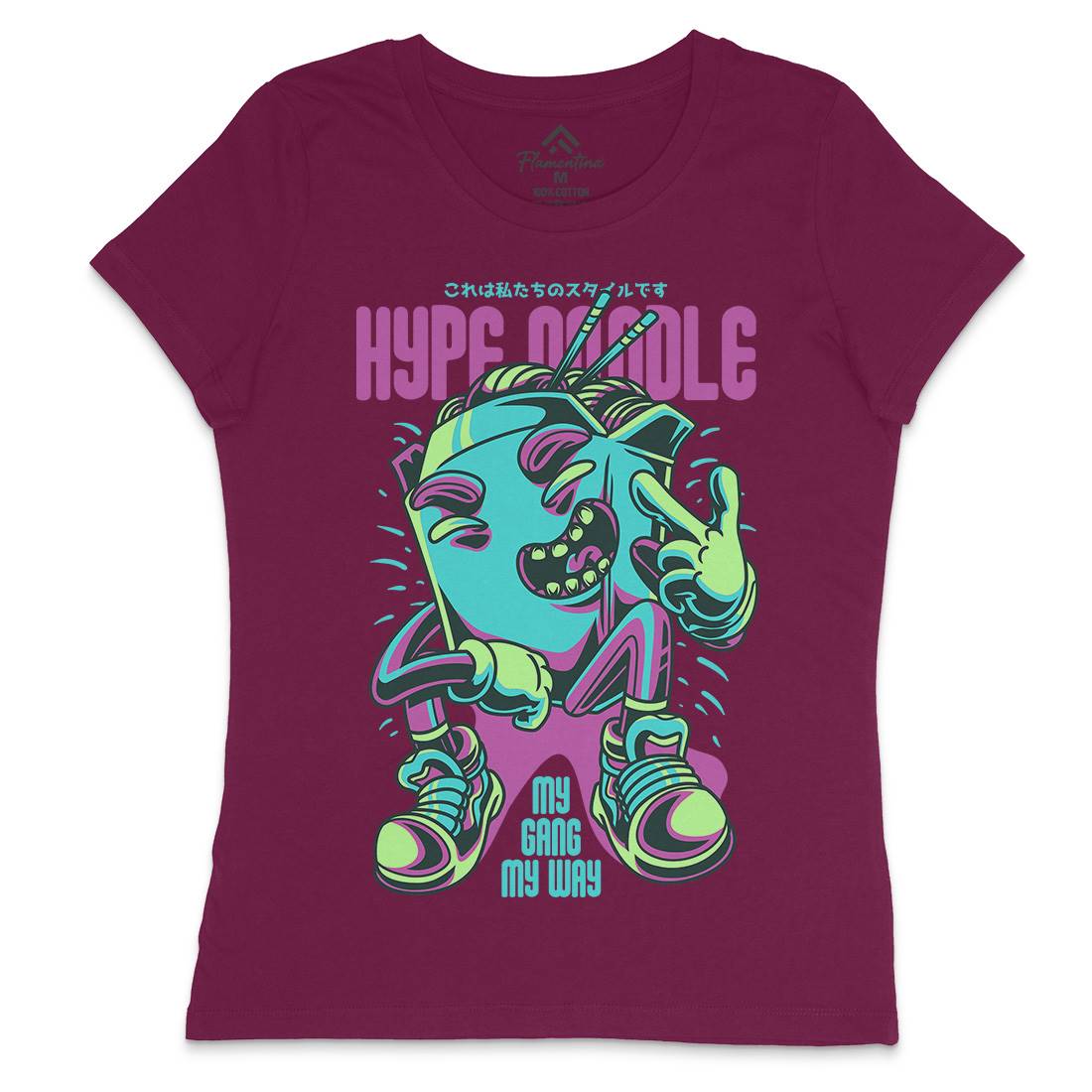Hype Noodle Womens Crew Neck T-Shirt Food D619