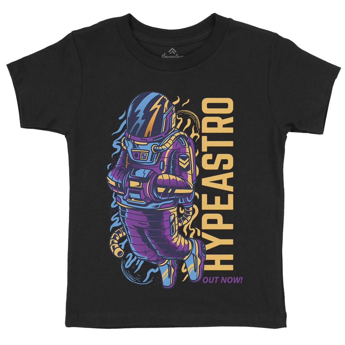 Hypeastro Kids Organic Crew Neck T-Shirt Space D620