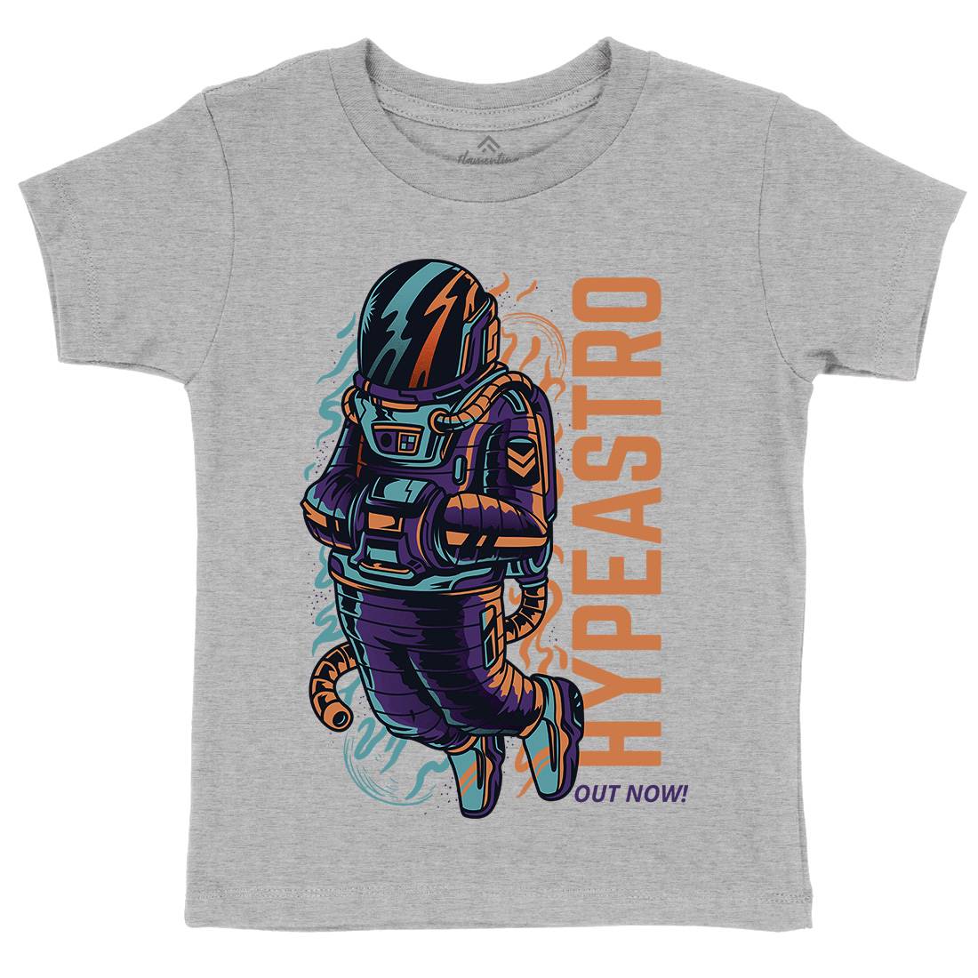 Hypeastro Kids Organic Crew Neck T-Shirt Space D620