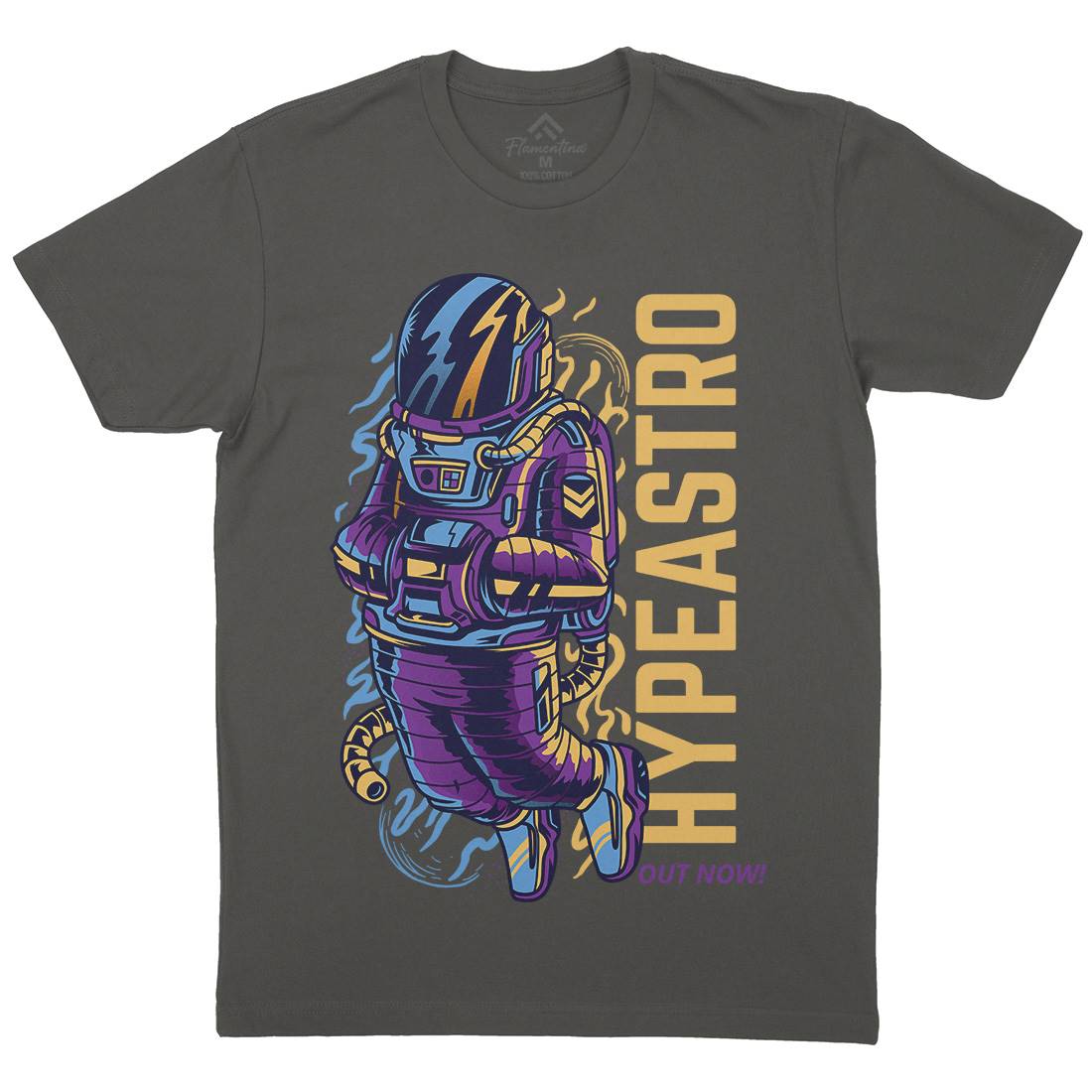 Hypeastro Mens Crew Neck T-Shirt Space D620
