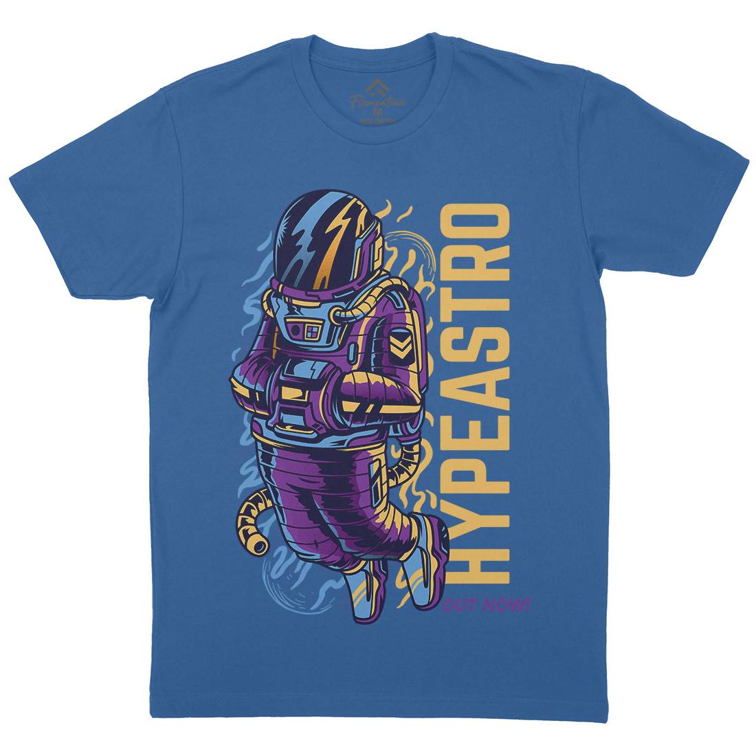 Hypeastro Mens Crew Neck T-Shirt Space D620
