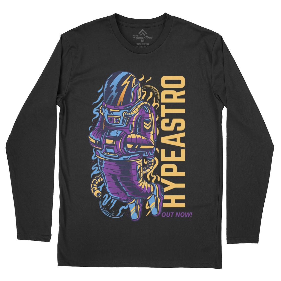Hypeastro Mens Long Sleeve T-Shirt Space D620