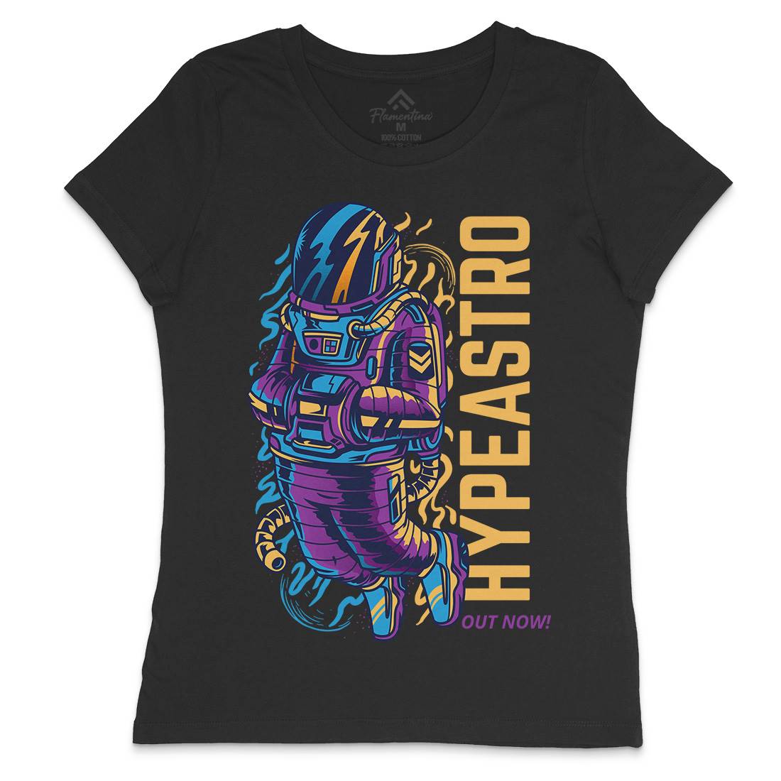 Hypeastro Womens Crew Neck T-Shirt Space D620