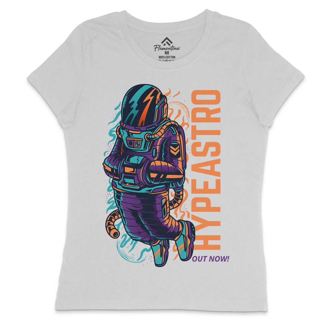 Hypeastro Womens Crew Neck T-Shirt Space D620