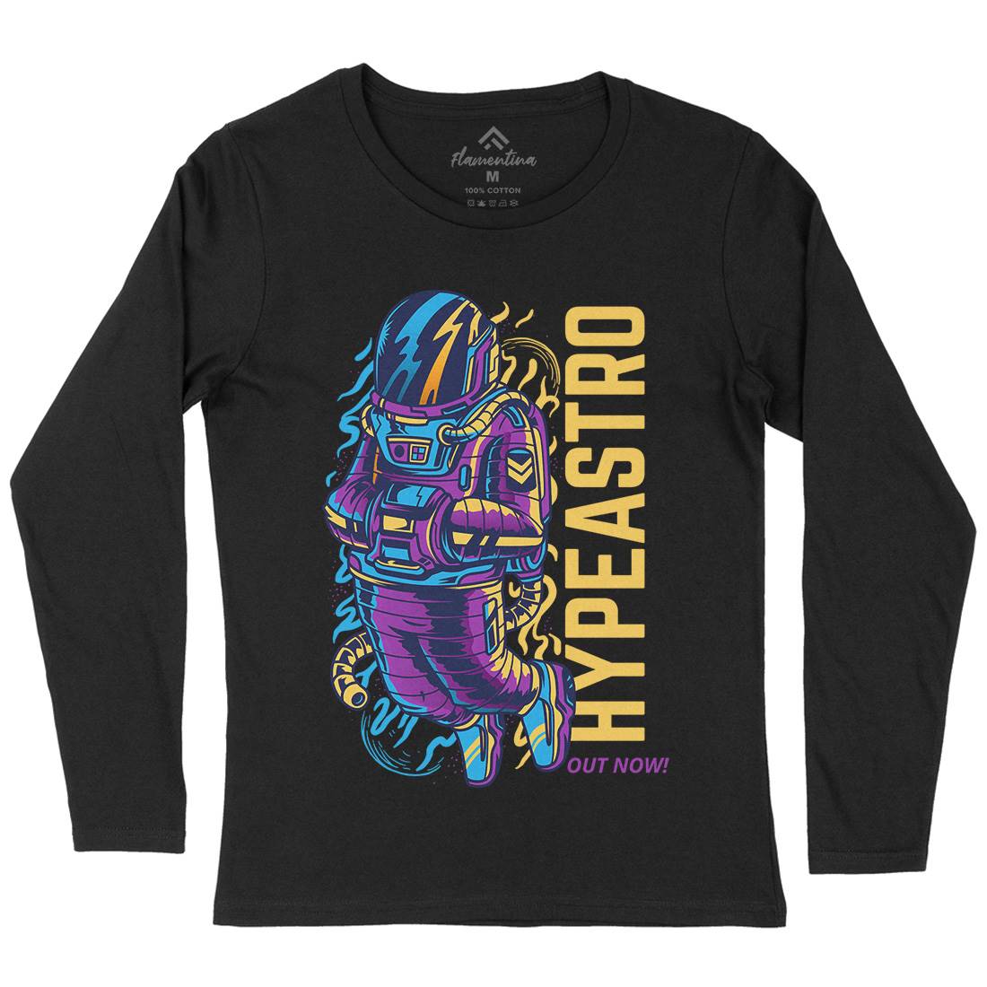 Hypeastro Womens Long Sleeve T-Shirt Space D620