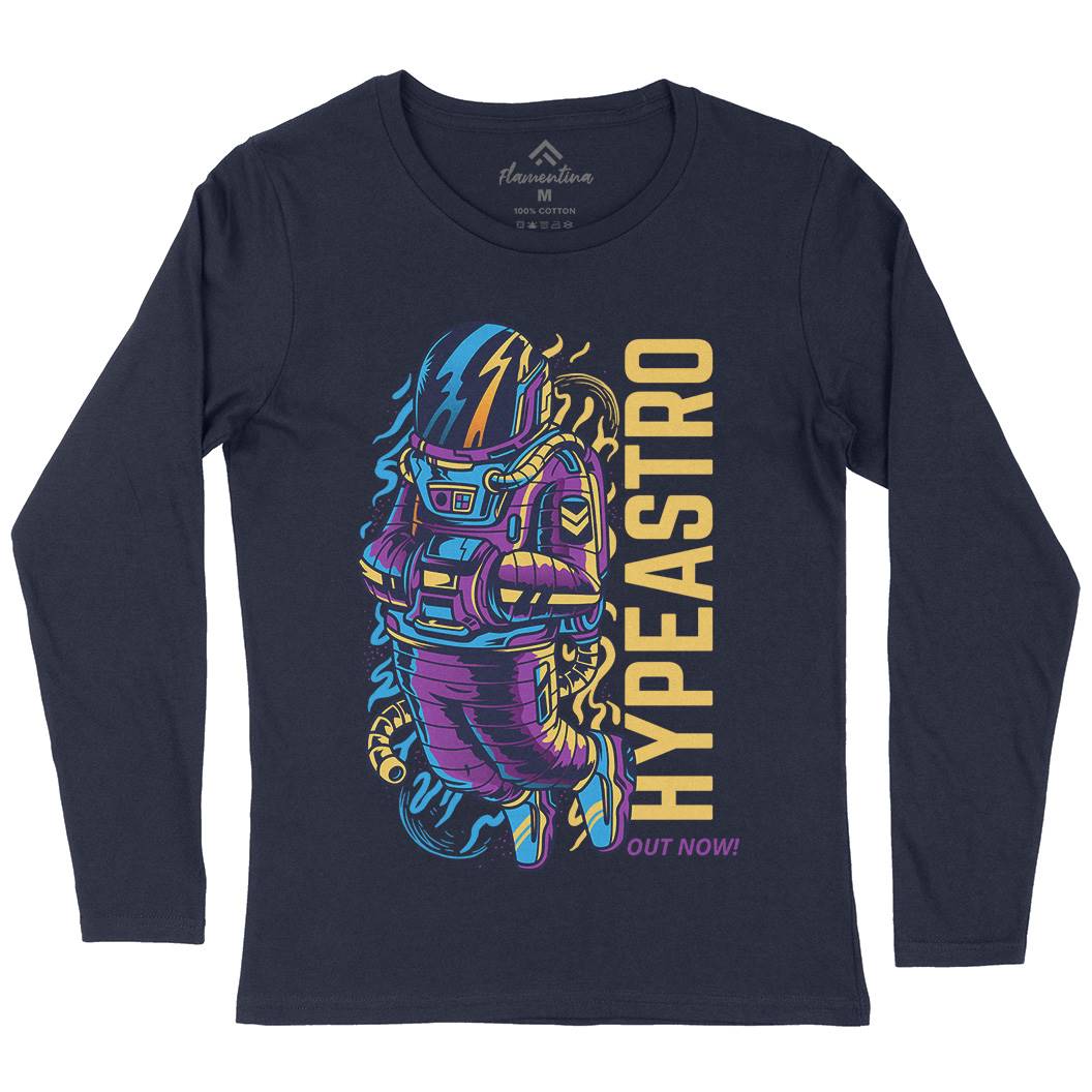 Hypeastro Womens Long Sleeve T-Shirt Space D620
