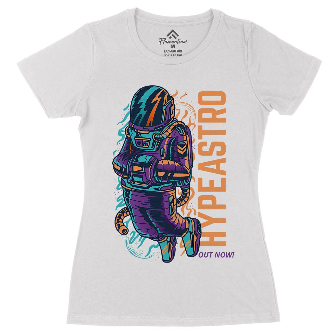 Hypeastro Womens Organic Crew Neck T-Shirt Space D620