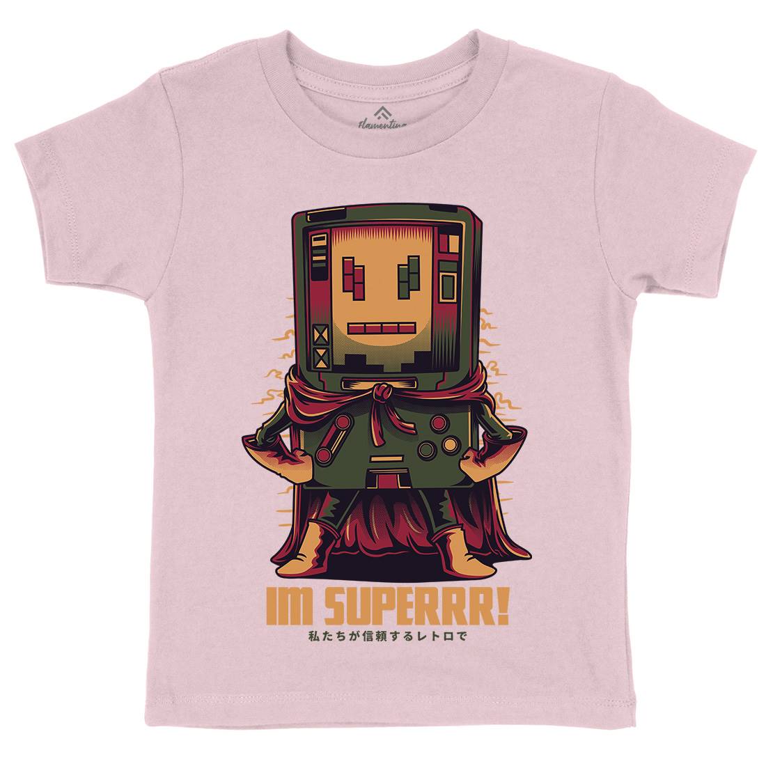 Im Superrr Kids Organic Crew Neck T-Shirt Geek D622