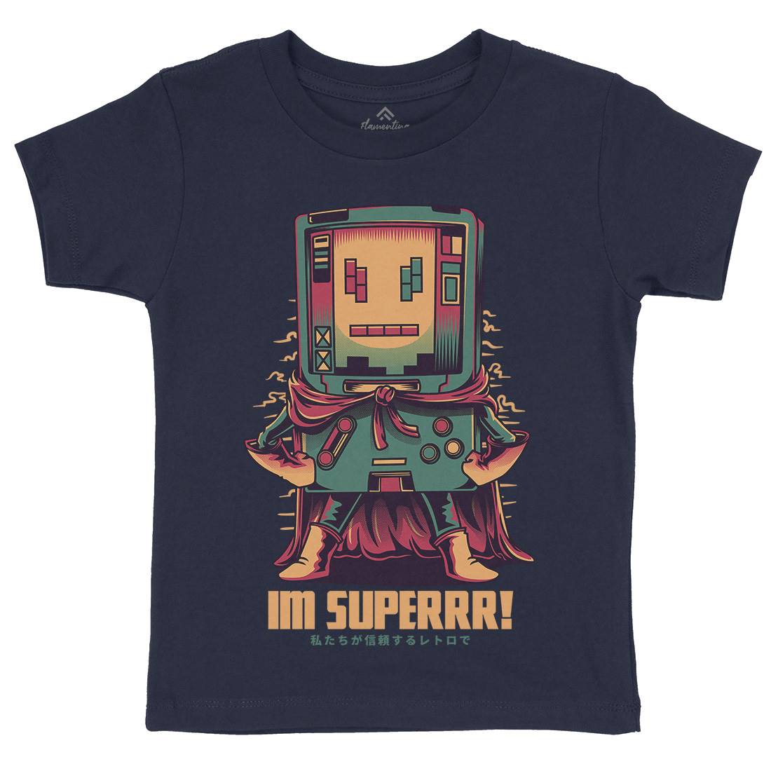 Im Superrr Kids Crew Neck T-Shirt Geek D622