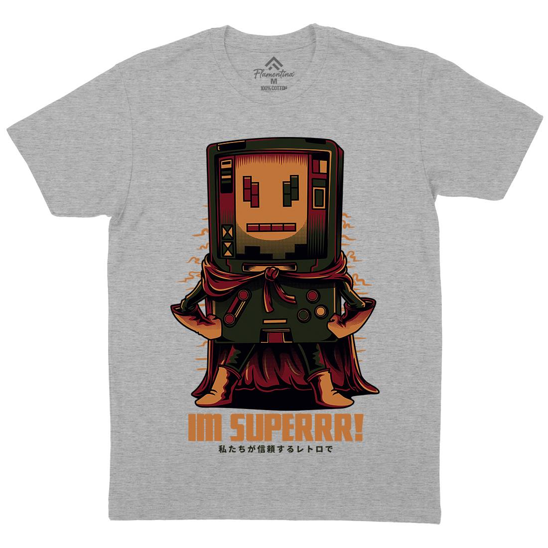 Im Superrr Mens Crew Neck T-Shirt Geek D622