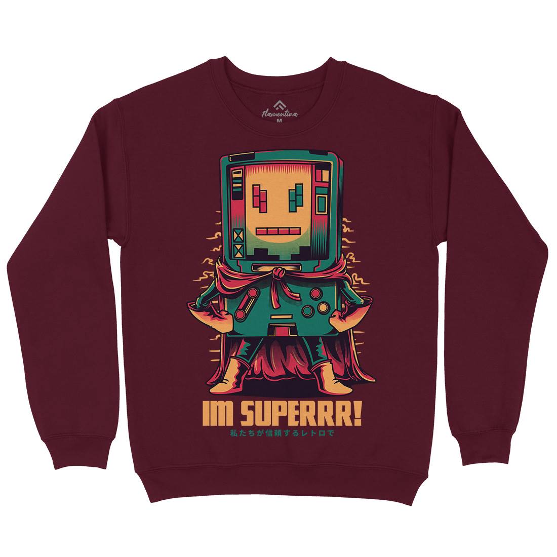 Im Superrr Mens Crew Neck Sweatshirt Geek D622