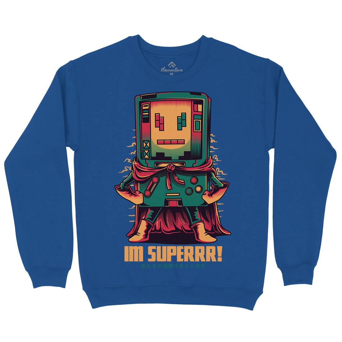Im Superrr Kids Crew Neck Sweatshirt Geek D622