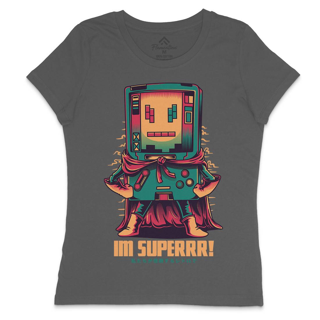 Im Superrr Womens Crew Neck T-Shirt Geek D622