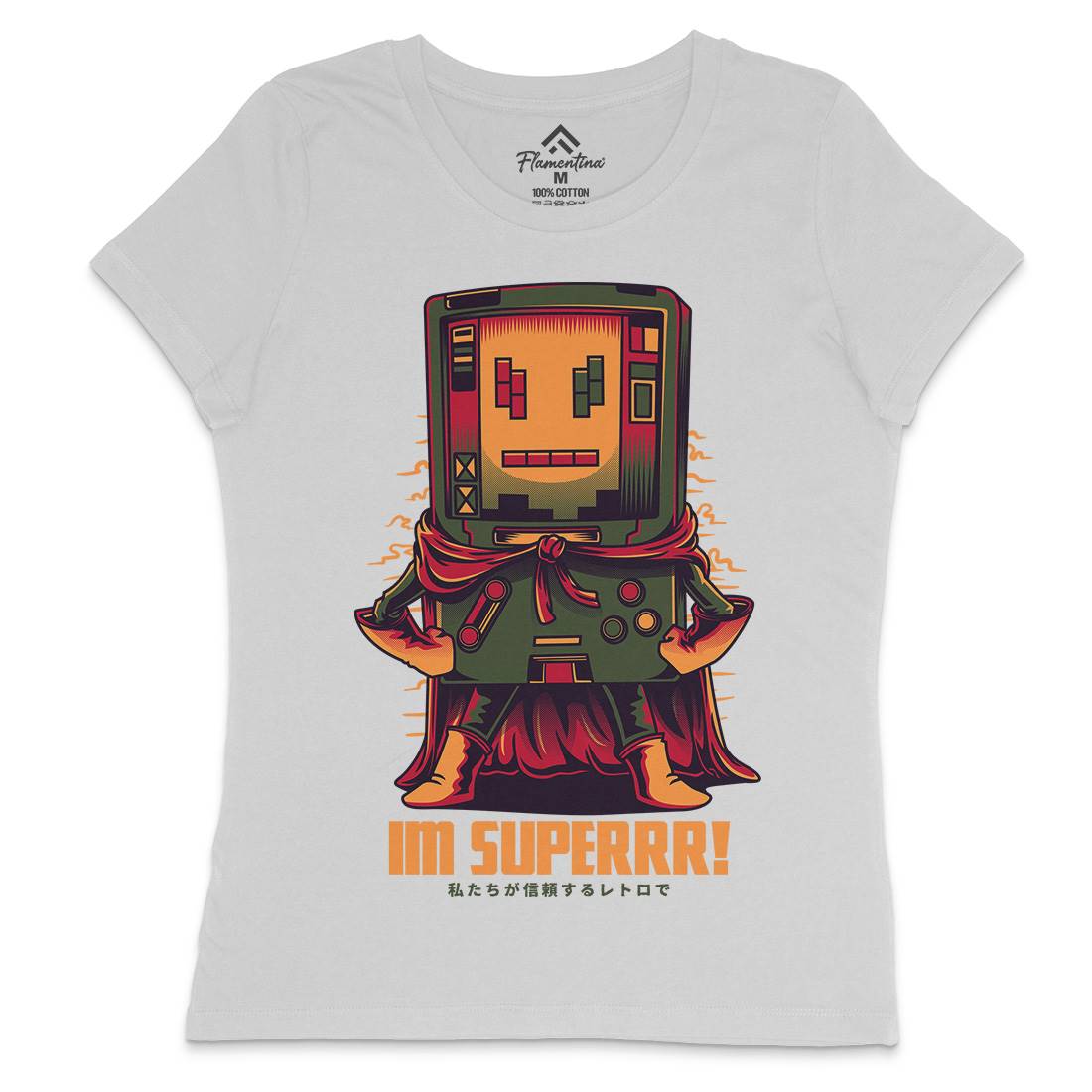 Im Superrr Womens Crew Neck T-Shirt Geek D622