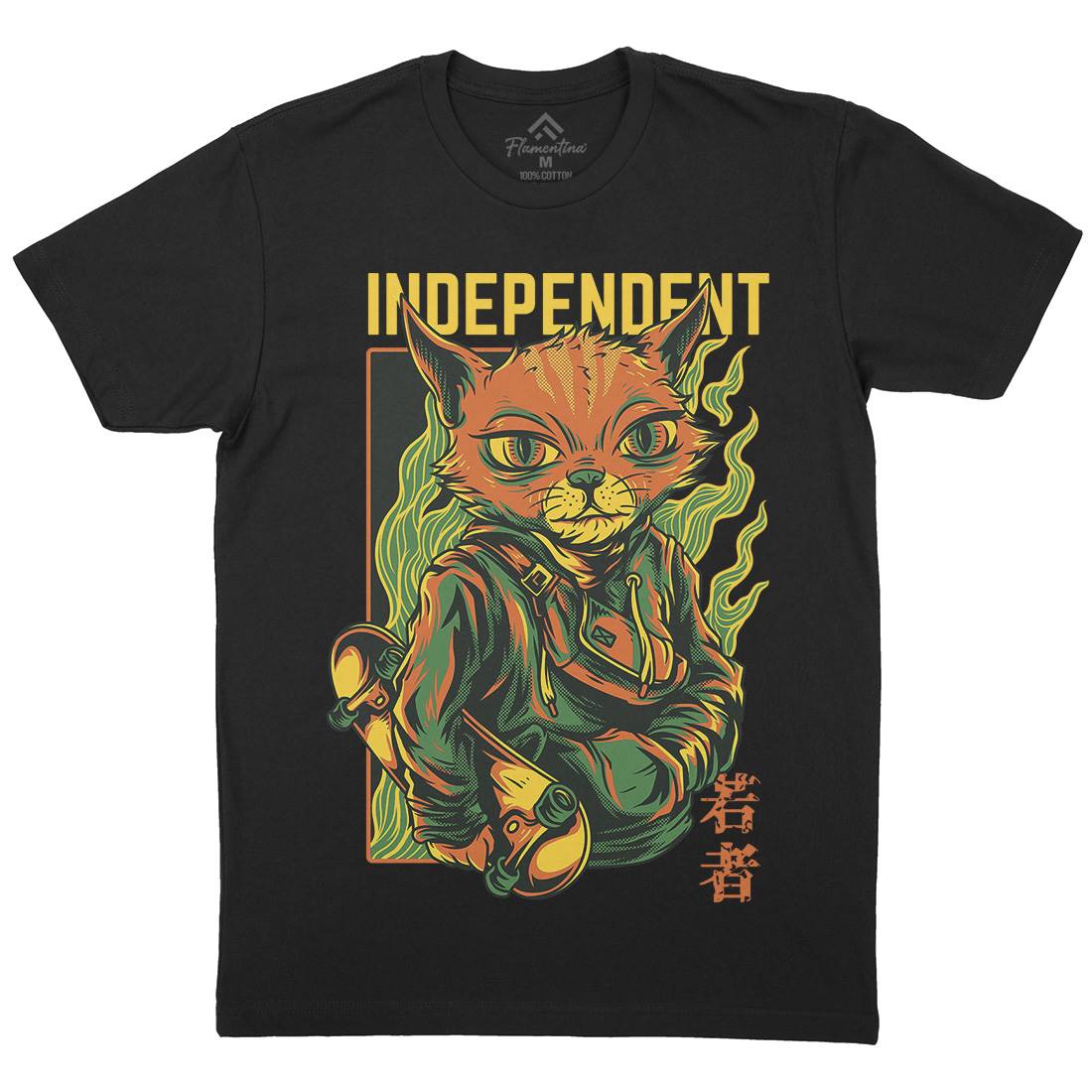 Independent Cat Mens Crew Neck T-Shirt Animals D624