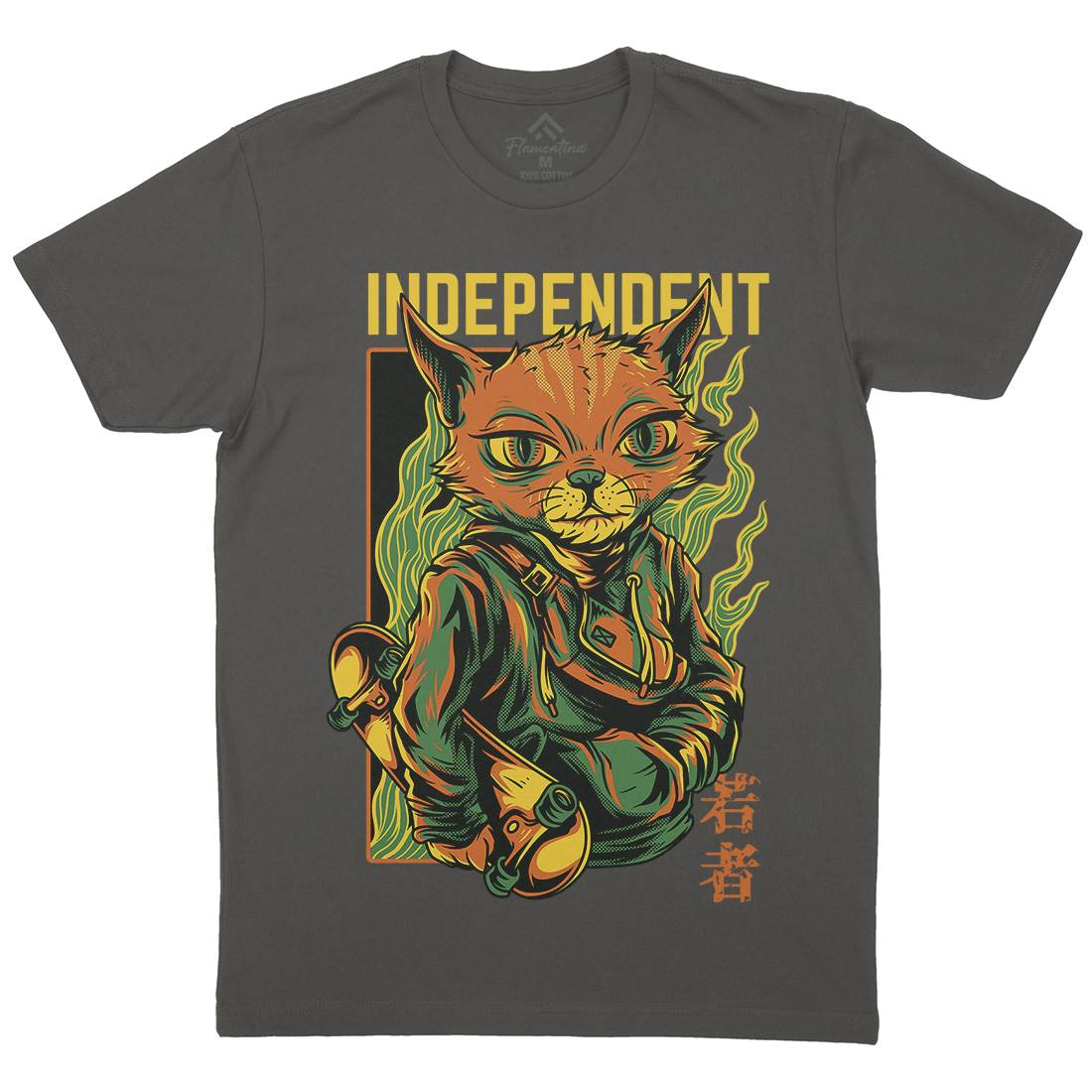 Independent Cat Mens Crew Neck T-Shirt Animals D624