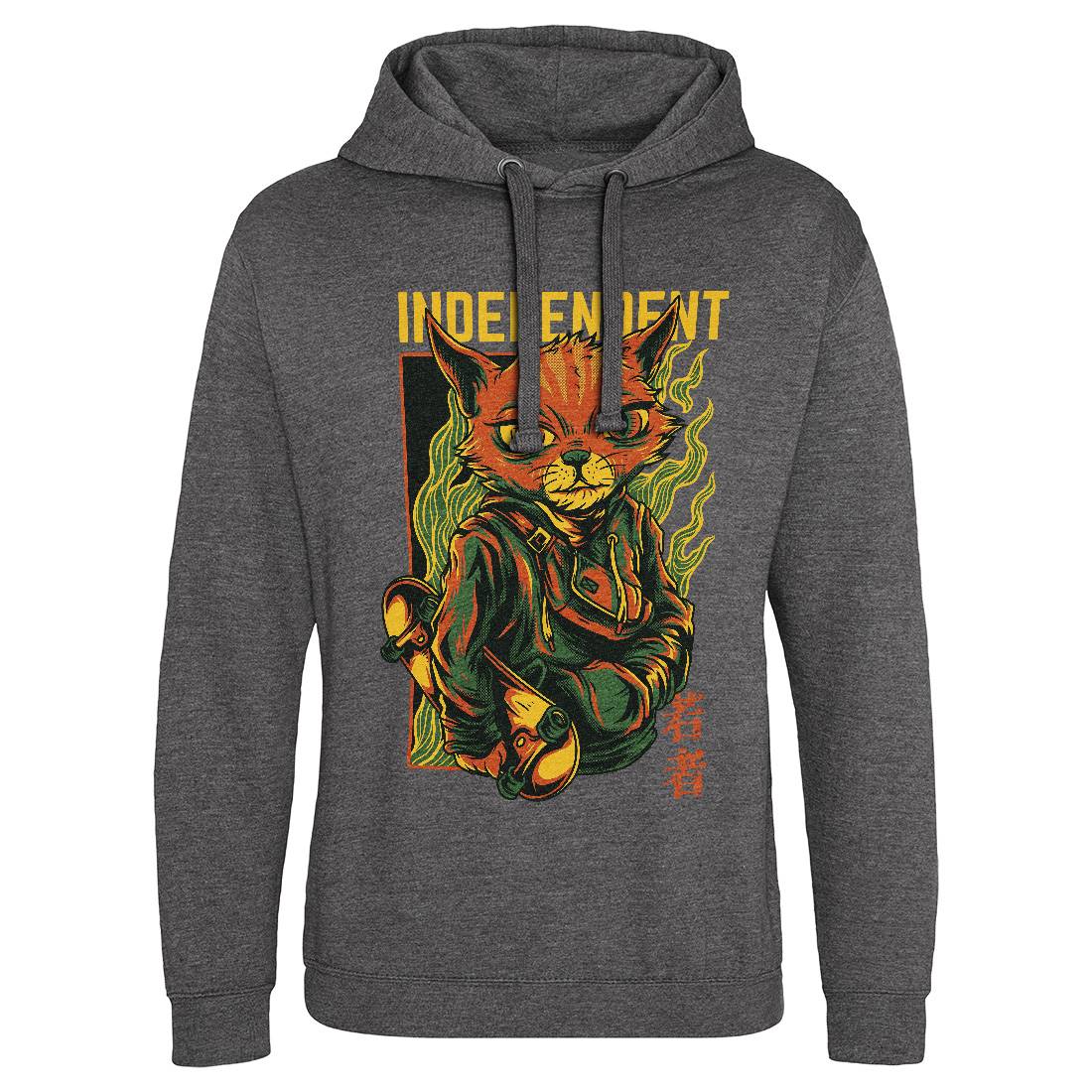 Independent Cat Mens Hoodie Without Pocket Animals D624