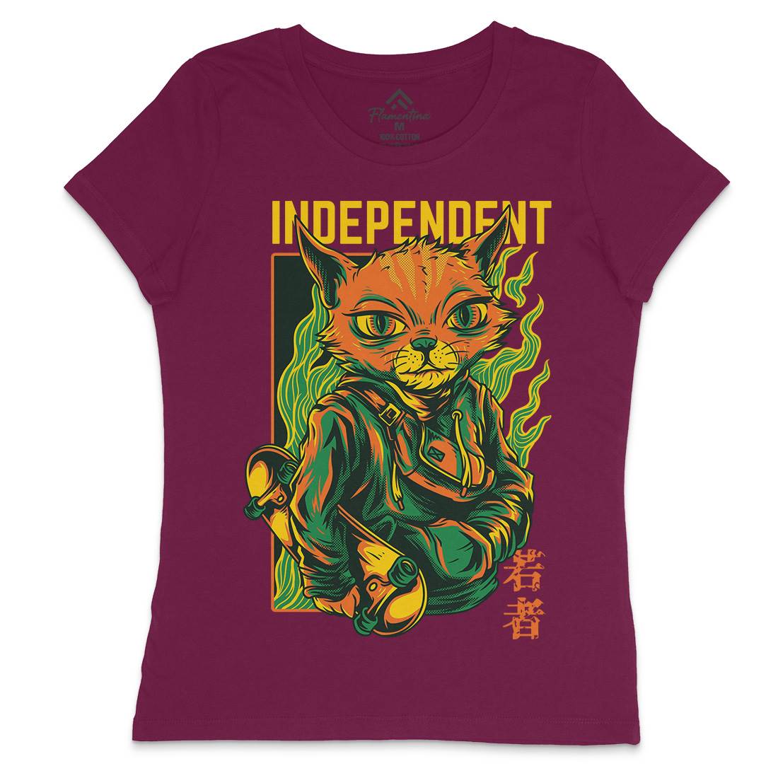 Independent Cat Womens Crew Neck T-Shirt Animals D624