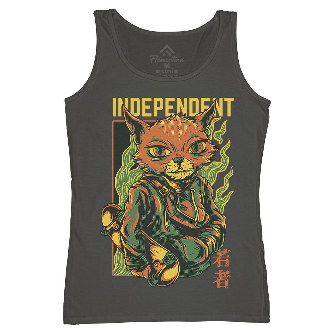 Independent Cat Womens Organic Tank Top Vest Animals D624