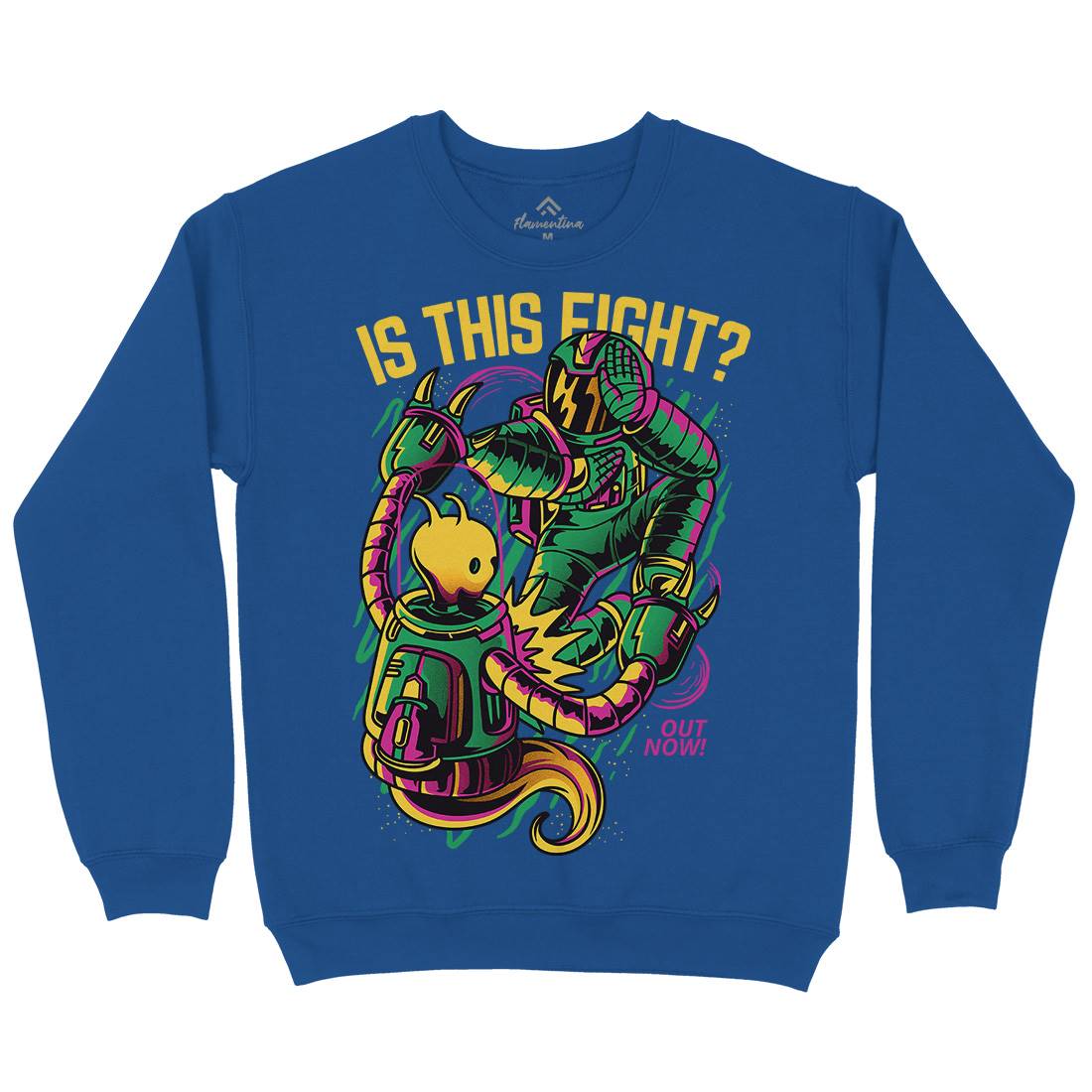 Robot Fight Kids Crew Neck Sweatshirt Space D625