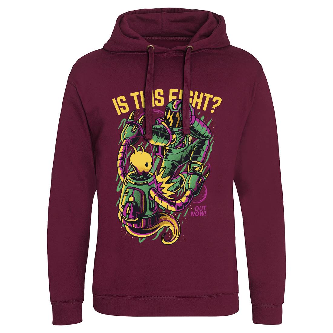 Robot Fight Mens Hoodie Without Pocket Space D625