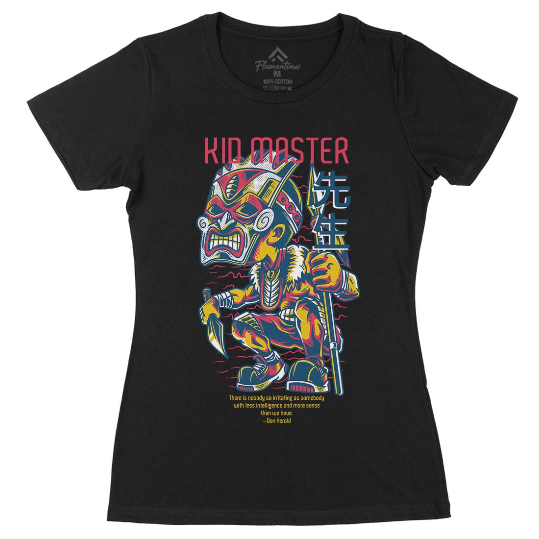 Kid Master Womens Organic Crew Neck T-Shirt Horror D627
