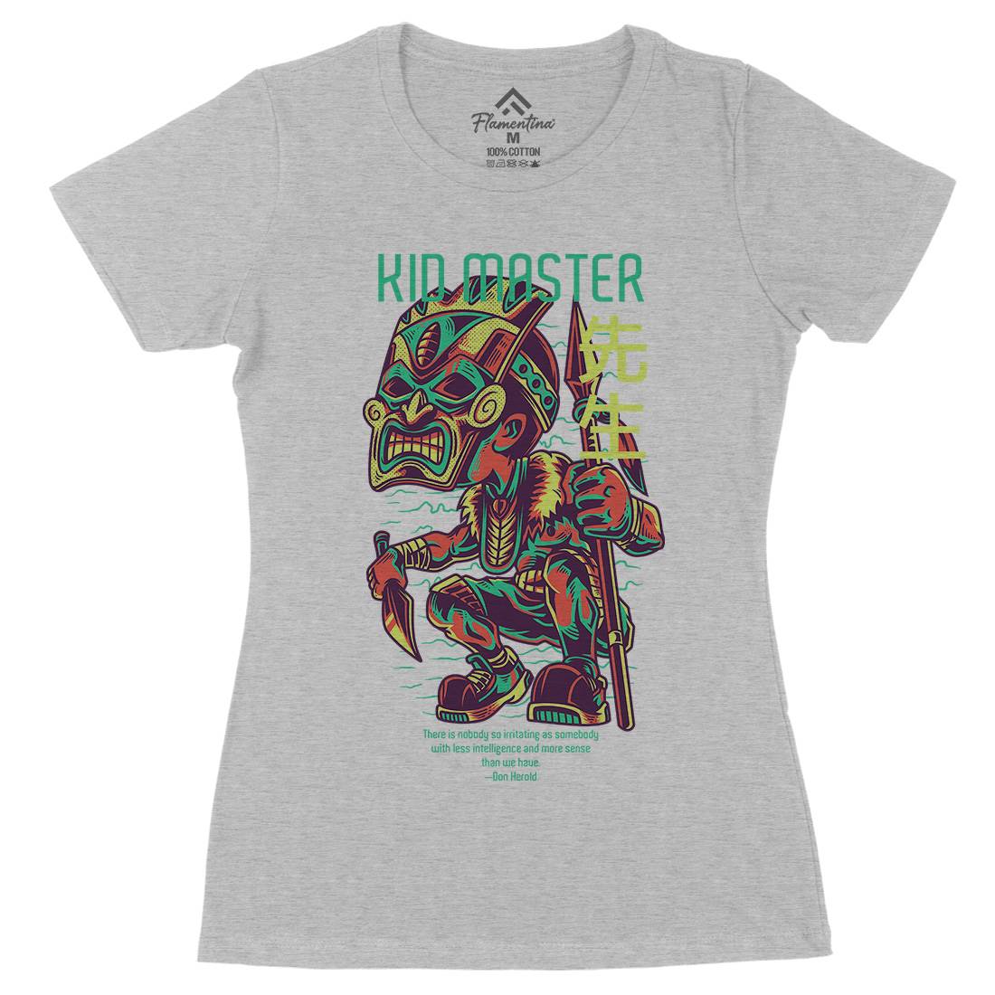 Kid Master Womens Organic Crew Neck T-Shirt Horror D627