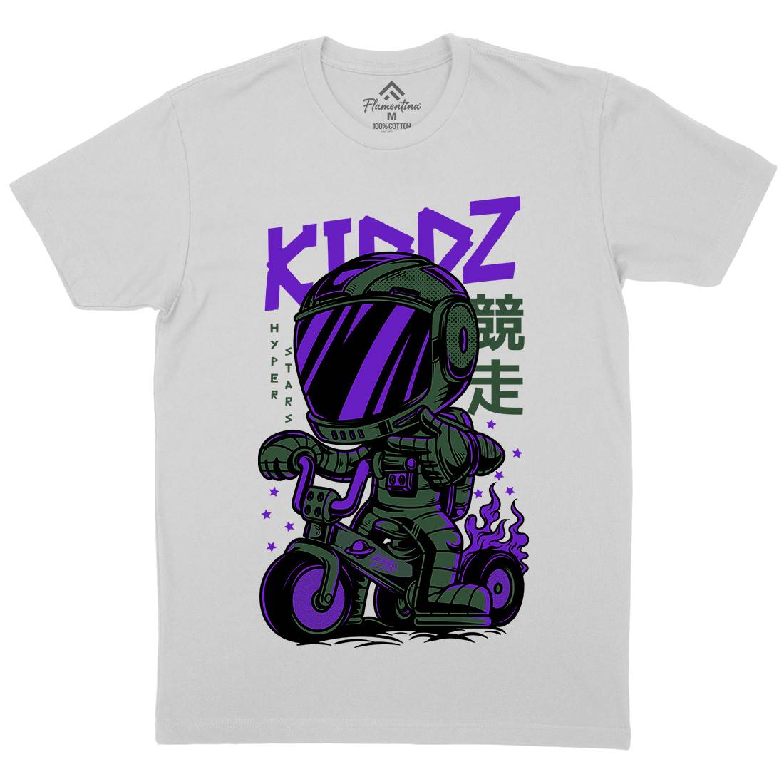 Kids Mens Crew Neck T-Shirt Bikes D628