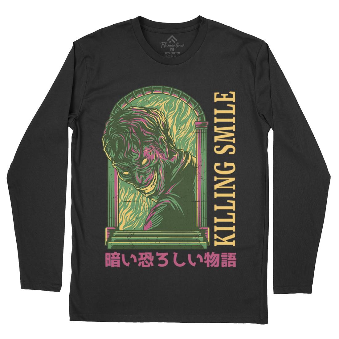 Killing Smile Mens Long Sleeve T-Shirt Horror D629