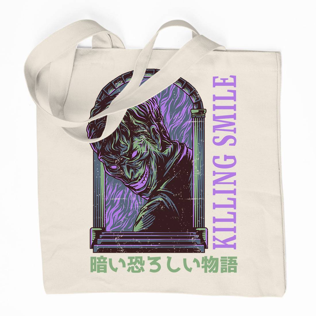 Killing Smile Organic Premium Cotton Tote Bag Horror D629