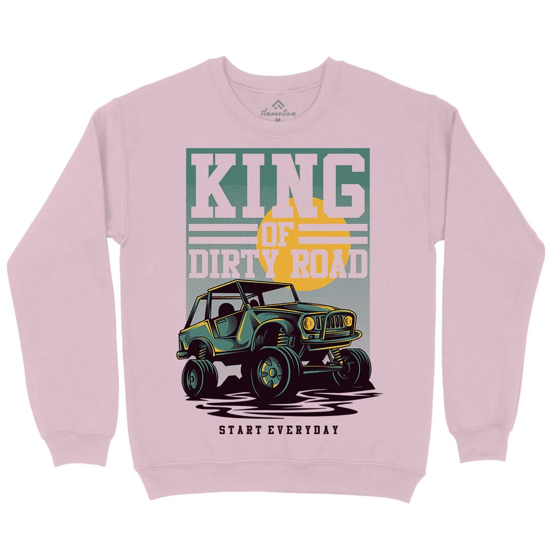 King Of Dirty Road Kids Crew Neck Sweatshirt Cars D631